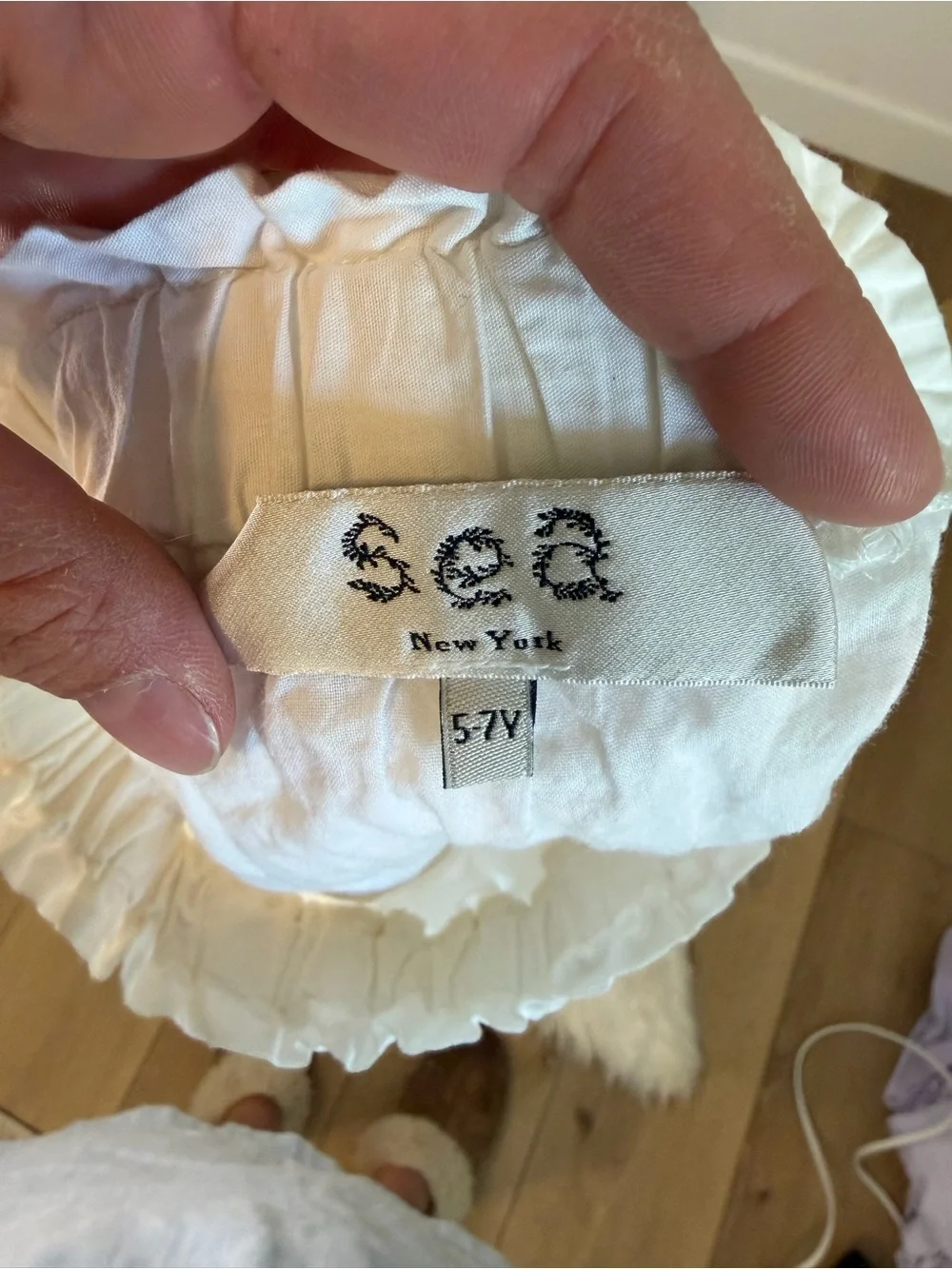 Sea New York White Eyelet Scalloped Mini Skirt Girls Size 5-7‎